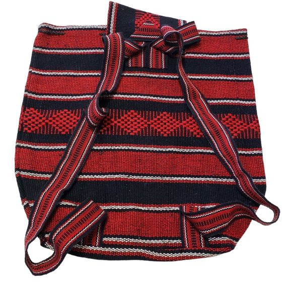 Indiana Hoosiers Fabric Woven Backpack with Logo, Red and Black - Picture 2 of 9